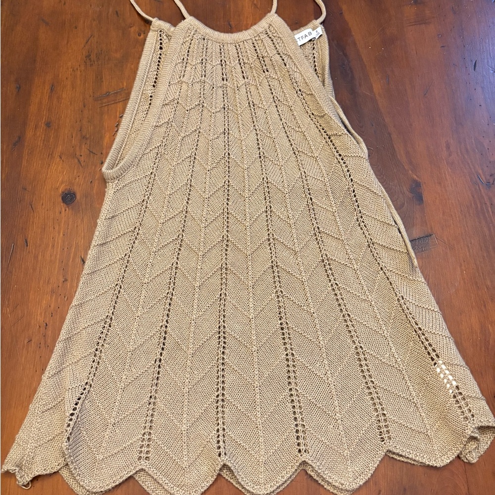 JustFab Tan Knit Tank Top